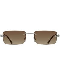 Fred - Rimless Rectangle-Frame Sunglasses - Lyst