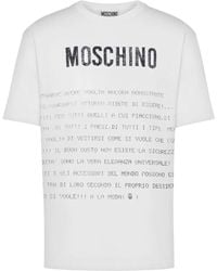 Moschino - Bold Slogan Print Cotton Jersey T-Shirt - Lyst