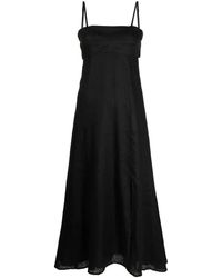 Faithfull the Brand - Square-Neck Linen Midi Dress - Lyst
