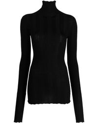 Sportmax - High-neck Wide-ribbed Top - Lyst