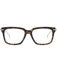 Thom Browne - Tortoiseshell Effect Square-Frame Glasses - Lyst