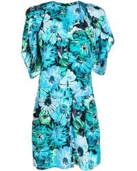 Stella McCartney - Floral-Print Silk Mini Dress - Lyst