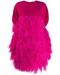 Gianluca Capannolo - Short Feather Dress - Lyst