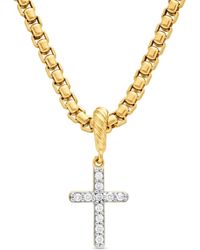 David Yurman - Pendentif Cable Collectibles Cross En 18Ct Pavé De Diamants (17 Mm) - Lyst