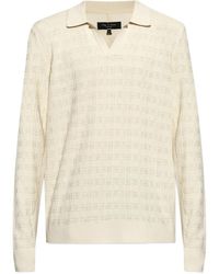 Rag & Bone - T-Shirt Met Polokraag En Textuur - Lyst