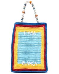 CASABLANCA - Arch Beaded Crochet-knit Tote Bag - Lyst