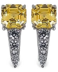 Fantasia by Deserio - Square-Cut Cubic Zirconia Earrings - Lyst