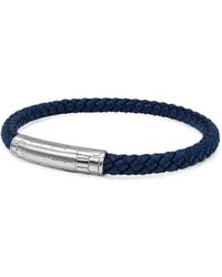 Tateossian - X Lamborghini Braided Leather-Strap Bracelet - Lyst