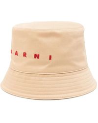 Marni - Logo-Embroidered Cotton Bucket Hat - Lyst