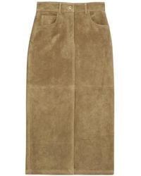 Fortela - Jupe Mi-Longue Jasmine En Daim - Lyst