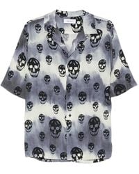 McQueen - Skull-Print Tie-Dye Shirt - Lyst