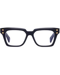 Balmain - Brille Mit Eckigem Gestell Und Nieten - Lyst