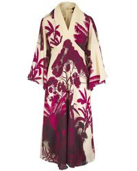 Johanna Ortiz - Maiden Voyage Palm-Print Midi Dress - Lyst