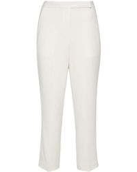 Theory - Slim-fit Cropped Crepe Trousers - Lyst