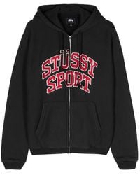 Stussy - Sport Zip-Up Hoodie - Lyst