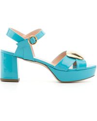 Rupert Sanderson - Rounded-Plaque Platform Sandals - Lyst