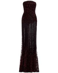 Elie Saab - Sequin-Embellished Strapless Maxi Dress - Lyst