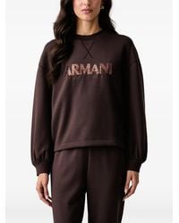 ARMANI EXCHANGE - Sequin-Logo Sweatshirt - Lyst