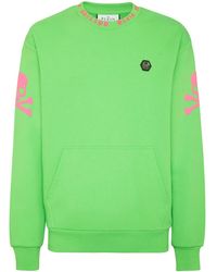 Philipp Plein - Skull-Print Cotton Sweatshirt - Lyst