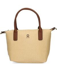 Tommy Hilfiger - Woven Top-Handle Tote Bag - Lyst