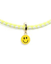 Lauren Rubinski - 14Kt Smiley Face Cord Necklace - Lyst