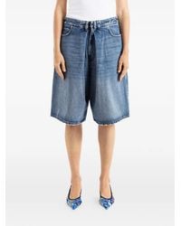 Balenciaga - Folded Bermuda Denim Shorts - Lyst