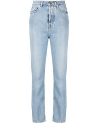 Alexandre Vauthier Gerade High-Waist-Jeans - Blau
