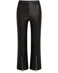 KARL LAGERFELD - Faux-Leather Cropped Trousers - Lyst