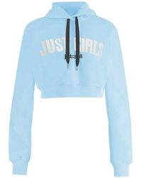 Just Cavalli - Logo-Print Cropped Hoodie - Lyst