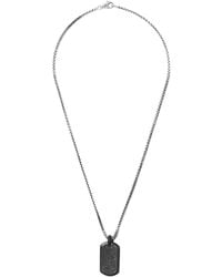 David Yurman Pavé Diamond Titanium Tag - Multicolour