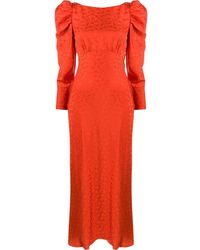 Saloni Midi-jurk - Oranje