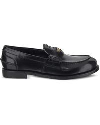 Miu Miu - Leather Penny-Strap Loafers - Lyst