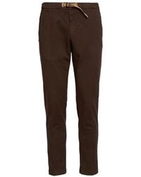 White Sand - Cotton Tapered Trousers - Lyst