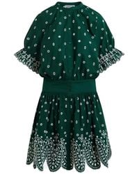 Essentiel Antwerp - Flower-Embroidery Cotton Mini Dress - Lyst