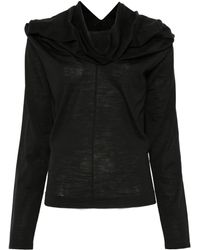 MM6 by Maison Margiela - Hooded Long-Sleeve Jumper - Lyst