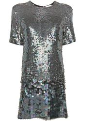 P.A.R.O.S.H. - Sequinned Mini Shirt Dress - Lyst