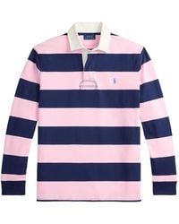 Polo Ralph Lauren - Long-Sleeved And Striped Cotton Jersey The Iconic Rugby Shirt Polo Shirt - Lyst