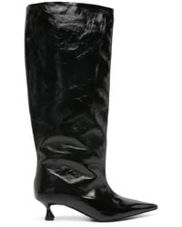 Ganni - 45Mm Knee-High Mid-Heel Boots - Lyst