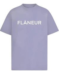 flâneur - T-Shirt Met Logo - Lyst