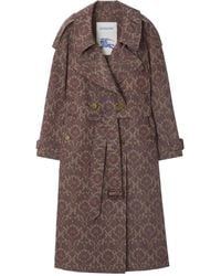 Burberry - Long Baroque Viscose Blend Fitzrovia Trench Coat - Lyst