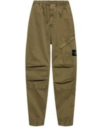 Stone Island - Broek Met Elastische Taille En Cargo Zak - Lyst