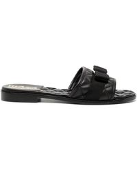 Ferragamo - Sandali Slides Vara Con Fiocco - Lyst