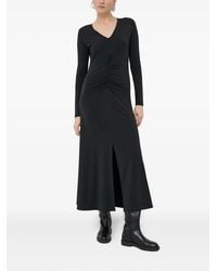 Notes Du Nord - V-Neck Long-Sleeve Midi Dress - Lyst