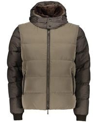 Moorer - Chaqueta Con Capucha Y Cuello De Pelo - Lyst