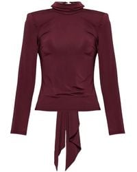 ROTATE BIRGER CHRISTENSEN - Open-Back Draped-Detail Top - Lyst