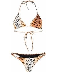 Reina Olga - Scrunchie Tiger-Print Bikini - Lyst