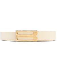 Victoria Beckham - Logo Buckle Solid Belt - Lyst
