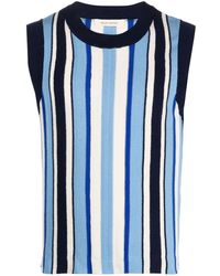 Wales Bonner - Scale Striped Knitted Vest - Lyst