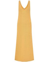 12 STOREEZ - Sleeveless V-neck Fine-knit Midi Dress - Lyst