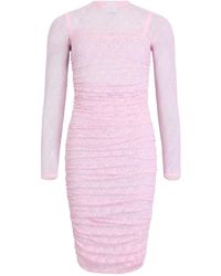 Patou - Lace Ruched Midi Dress - Lyst
